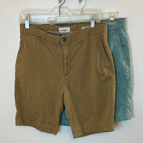 Set of 2 Goodfellow & Co Men's Shorts - Brown and Teal Blue - Picture 1 of 8